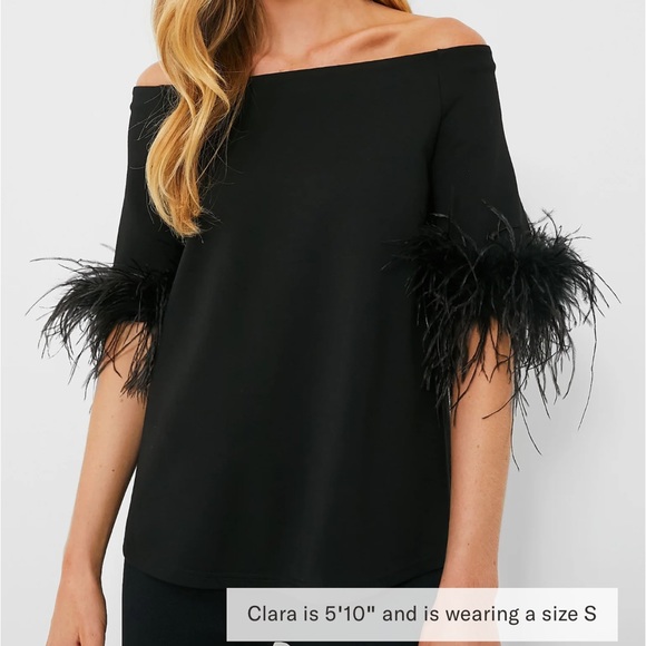 Tuckernuck Tops - Black Feather Miranda Off The Shoulder Blouse